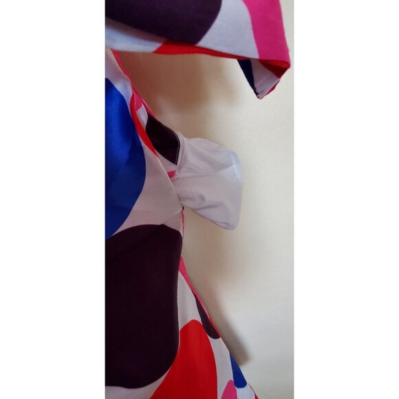 Wayward Fancies eShakti M 8 White Open Coat Large Colorful Polka Dots Pockets - Picture 8 of 14